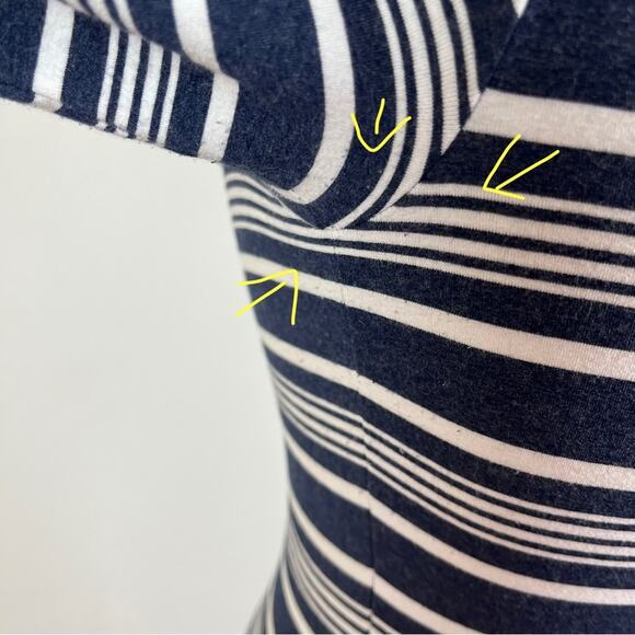 Theory Stripe Ennalyn Elevate Knit Off Shoulder Top - Picture 5 of 8